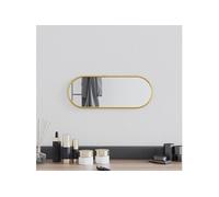 vidaXL Miroir Mural Doré 40x15 cm Ovale