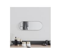Wandspiegel 40x15 cm ovaal zilverkleurig348188