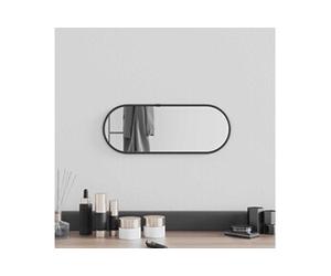 Wandspiegel 40x15 cm ovaal zwart348202