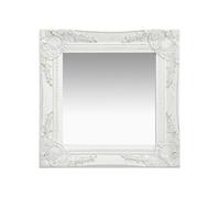 vidaXL Miroir mural style baroque 40x40 cm Blanc 320304