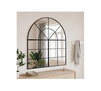 Wandspiegel boog 100x50 cm ijzer zwart358652