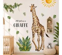 WandSticker4U®- Grand stickers muraux enfants GIRAFE (100x137 cm) I Autocollant mural animaux de la jungle safari savane africain I Déco murale chambre enfant bébé fille garçon crèche XXL