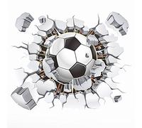 WandSticker4U®- Stickers muraux FOOTBALL 3D (40x50 cm) I Autocollant mural enfant football WM EM Sport porte poster I Déco murale chambre garçon chambre adolescente salon couloir COOL