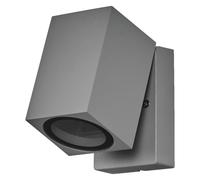 Wandstrahler Aluminium Schwenkbar IP44 GU10 OSRAM Argent H:9,3 cm Spot Balcon