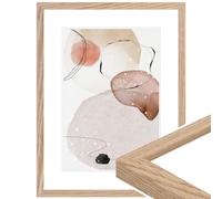 WANDStyle Cadre photo bois moderne, cadre chêne, cadres photo 18x24 cm mural, encadrement tableau 24x18 cm, cadres pour photos, encadrement à suspendre et à poser, H950 - Made in Germany