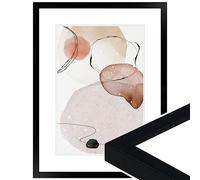 WANDStyle Cadre photo bois moderne, cadre noir, cadres photo 15x15 cm mural, encadrement tableau 15x15 cm, cadres pour photos, encadrement à suspendre et à poser, H950 - Made in Germany