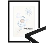 WANDStyle Cadre photo pour chambre d'enfant pour dessins 10x10 cm carré, cadre en bois noir, Made in Germany - H080