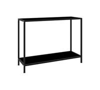 Wandtafel 100x35x75 cm gehard glas zwart322836