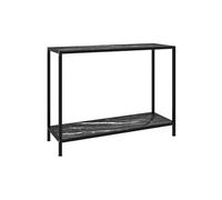 vidaXL Table console Noir 100x35x75 cm Verre trempé