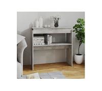 vidaXL Table console Gris béton 80 x 30 x 80 cm Aggloméré