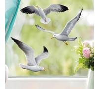 Wandtattoo Loft Autocollants décoratifs pour fenêtre avec des mouettes, Sticker Oiseaux, Autocollant pour vitre, Decoration Chambre, Feuille electrostatique, Stickers fenetre, adhésif fenetre
