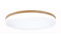 Wandun Plafonnier Bois Salon Lampe Ronde Plat Salon Lampe Bois Lampe Plafond Chêne Lampe Chambre Vintage Lampe Plafonnier avec LED Salle Lampe Cuisine Lampe (Color : White Light, Size : 50cm 40W)
