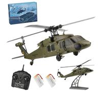 WANENGEDIY Hélicoptère RC WL K170 Black Hawk UH-60L 4CH 2.4G Flybarless avec gyroscope 6 axes, moteur Brushless 1106, portée de 100 m et accélérateur réglable - Modèle RTF pour débutants