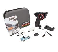 WANENGEDIY Mini voiture télécommandée FPV à l'échelle 1/64 avec caméra, appairage automatique et contrôle du module WiFi, comprend un étui de rangement et des remorques de remorquage (version RTR)