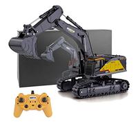 WANENGEDIY Pelleteuse télécommandée, 1:14 22CH 2.4G RC Pelleteuse Véhicule technique avec rotation à 660° et klaxon, véhicule de pelleteuse sur chenilles pour adultes et adolescents