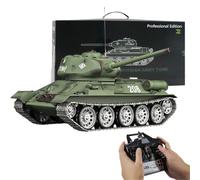 WANENGEDIY Réservoirs radiocommandés pour adultes, char moyen soviétique T-34 2,4 G, modèle de char militaire avec effet de tir de fumée sonore, modèle de véhicules militaires (RTR)