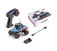 WANENGEDIY Voiture RC FPV Min avec caméra et lumières LED, WL 1/64 échelle entièrement proportionnelle FPV Mini RC Camion modèle de camion avec application + télécommande double système de contrôle