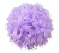 Waneway 40cm Abat-jour Plume pour Lampe Plafond, Abat Jour Suspension Lustre pour Lampe de Table ou Lampadaire, Décoration pour Chambre à Coucher, Salon, Mariage ou Fête, Violet