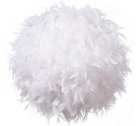 Waneway 40cm, Abat-jour Plume pour Lumière de Pendentif Lustre de Plafond, Abat-jour pour lampe suspendue ou lampe de table, Décoration pour Chambre à Coucher, Salon et Mariage, Blanc