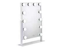 Waneway Miroir de courtoisie éclairé avec Ampoules LED intensité réglable 12 x 3 W et Touch Control Design, Style Hollywood, Miroir Maquillage Lumineux avec luminaires LED, Blanc