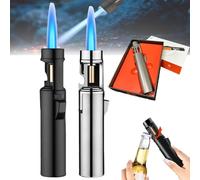 WANFANK Windproof Torch Lighter, Camping Outdoor Windproof Straight Flame Lighter, Airbrush Windproof Lighter, Petrichor Airbrush Windproof Lighter, Built-in Bottle Opener(2pc)