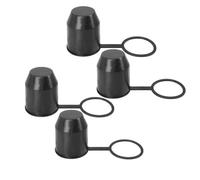 Wanfoou Lot de 4 capuchons de protection pour attelage de remorque - Noir - Étanche à la poussière et à l'eau - Universel - Pour camping-car, voiture, remorque
