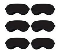 Wanfoou Lot de 6 masques de sommeil en soie super doux avec sangle réglable - Bandeau élastique en satin doux pour les yeux - Pour la sieste de voyage - Pour homme et femme