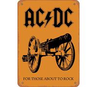 Wanfst Music For Those About to Rock Plaque en métal vintage 30,5 x 20,3 cm