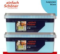 Wang einfach Schöner Farbwelten 2 x 1 L Innenwandfarbe Mat Lagunen Bleu