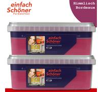Wang einfach Schöner Farbwelten 2x 1l Innenwandfarbe Mat Céleste Bordeaux