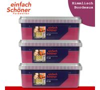 Wang einfach Schöner Farbwelten 3x 1l Innenwandfarbe Mat Céleste Bordeaux