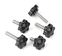 WANG TII DOO Bouton De Serrage Hexagonal en Plastique M6, Filetage Étoile, Vis De Serrage Manuelle pour Équipements Mécaniques Et Projets De Bricolage,M6x50mm