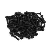WANG TII DOO Lot de 100 Vis en Nylon Noires À Tête Ronde Cruciforme M4 X 15 Mm - M4 X 40 Mm pour Projets De Bricolage Et De Réparation Électroniques,M4×15mm