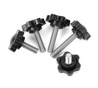 WANG TII DOO Lot De 5 Boutons De Serrage en Forme D'étoile, M6, en Plastique, Hexagonaux, pour Équipements Industriels Et Projets De Bricolage,M6x55mm