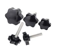 WANG TII DOO Lot De 5 Boutons Étoile M8, Forme Hexagonale Prune, Longueur 60-100 Mm, pour Machines Et Équipements, Meubles,M8x100mm