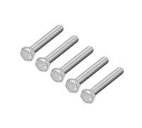 WANG TII DOO Lot De 5 Vis À Tête Hexagonale M18, Boulons À Tête Hexagonale Fixations en Acier Inoxydable Adaptées À La Construction Et À La Réparation Automobile,M18×50mm