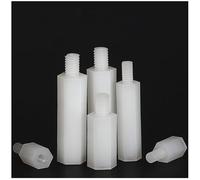 WANG TII DOO Lot de 50 Goujons Hexagonaux en Nylon Blanc M6 À Tête Simple pour Assemblage De Cartes Mères Et Projets Électroniques,M6*10+6mm
