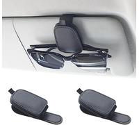 WANGAIDCE 2 Pièces Support Lunettes de Soleil pour Citroen C1 C2 C3 C4 Picasso C5 DS3 DS4, Clip Pare-Soleil Voiture Organisateur Intérieur Magnétique Cuir