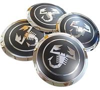 WANGAIDCE 4 pièces Cache Moyeux pour Abarth 500 595 695 133mm, ABS Cache de Roue Centrale, Centre de Jante Capuchons,Cache Moyeu Centre de Roue