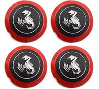 WANGAIDCE 4 pièces Cache Moyeux pour Fiat 500 Abarth 133mm, ABS Cache de Roue Centrale, Centre de Jante Capuchons,Cache Moyeu Centre de Roue