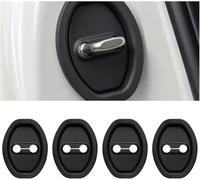 WANGAIDCE 4 pièces de Protection Serrure de Porte de Voiture pour Jeep Wrangler (JK JL 2007-2025 2026), Accessoires de Voiture Silicone Protection verrou Covers