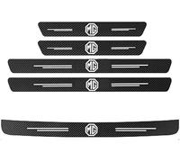 WANGAIDCE 5 Pièces Protection Seuil de Porte de Voiture pour MG 3 4 5 6 7 HS ZS EHS EZS, Fibre Carbone Seuil Porte Voiture Autocollant,Bande décorative Anti-Usure