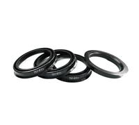 WANGBINGXING Bague De Centrage Jante 4 pièces/Lots, Roue de Voiture en Plastique Noir 73.1-57.1mm, Anneaux centraux de moyeu 73.1-56.1mm, Accessoires de Voiture(73.1-57.1 mm)
