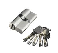 WANGBINGXING Barillet Porte D'EntréE 50mm 55mm 60mm Serrure Cylindre 5 Clés Double ou Simple Serrure Noyau en Laiton Chambre Serrure Cylindre Serrure (Color : Double Open, Taille : 50mm 25-25)