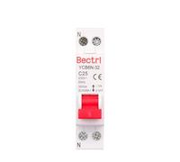WANGBINGXING Disjoncteur Disjoncteur Miniature 18 mm TPN 1P+N MCB 6 A, 10 A, 16 A, 20 A, 25 A, 32 A, Montage sur Rail DIN, Interrupteur d'air Domestique Miniature(25A)