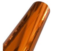 WANGBINGXING Film Teinté Voiture Étirable Chrome Miroir Or Vinyle Wrap Auto-Adhésif Autocollant De Voiture Air-Release Film Feuille d'emballage Covering Voiture(Orange,50cm x 152cm)
