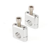 WANGBINGXING Pontets de Guidon de Moto Pince à poignée de la Barre de Montage de la Barre de Montage de la Barre de la Moto 22mm 28mm pontet Guidon(22mm Silver)