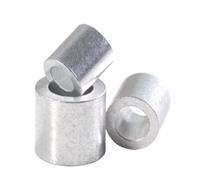 WANGBINGXING Serre Cable Acier 10-100 pièces M0.5-M10 Embouts Ronds en Aluminium Manchons de sertissage Pinces Clip raccords de câble de câble métallique Serre Cable INOX (Taille : 100pcs m1.2 Round)
