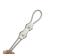 WANGBINGXING Serre Cable Acier 10/20 pièces Simplex Post Boulon Pince 2/3/4/5/6/8/10mm 304 Acier Inoxydable câble Double poignée Serre-câble Serre Cable INOX(Double Clip M10 2pc)