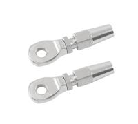 WANGBINGXING Serre Cable Acier Lot de 2 bornes à œil sans écrou for Garde-Corps de câble de 5 mm, for Garde-Corps de terrasse Serre Cable INOX